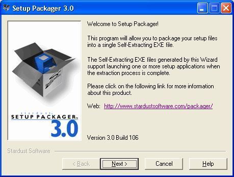 Stardust Setup Packager Screenshot